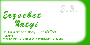 erzsebet matyi business card